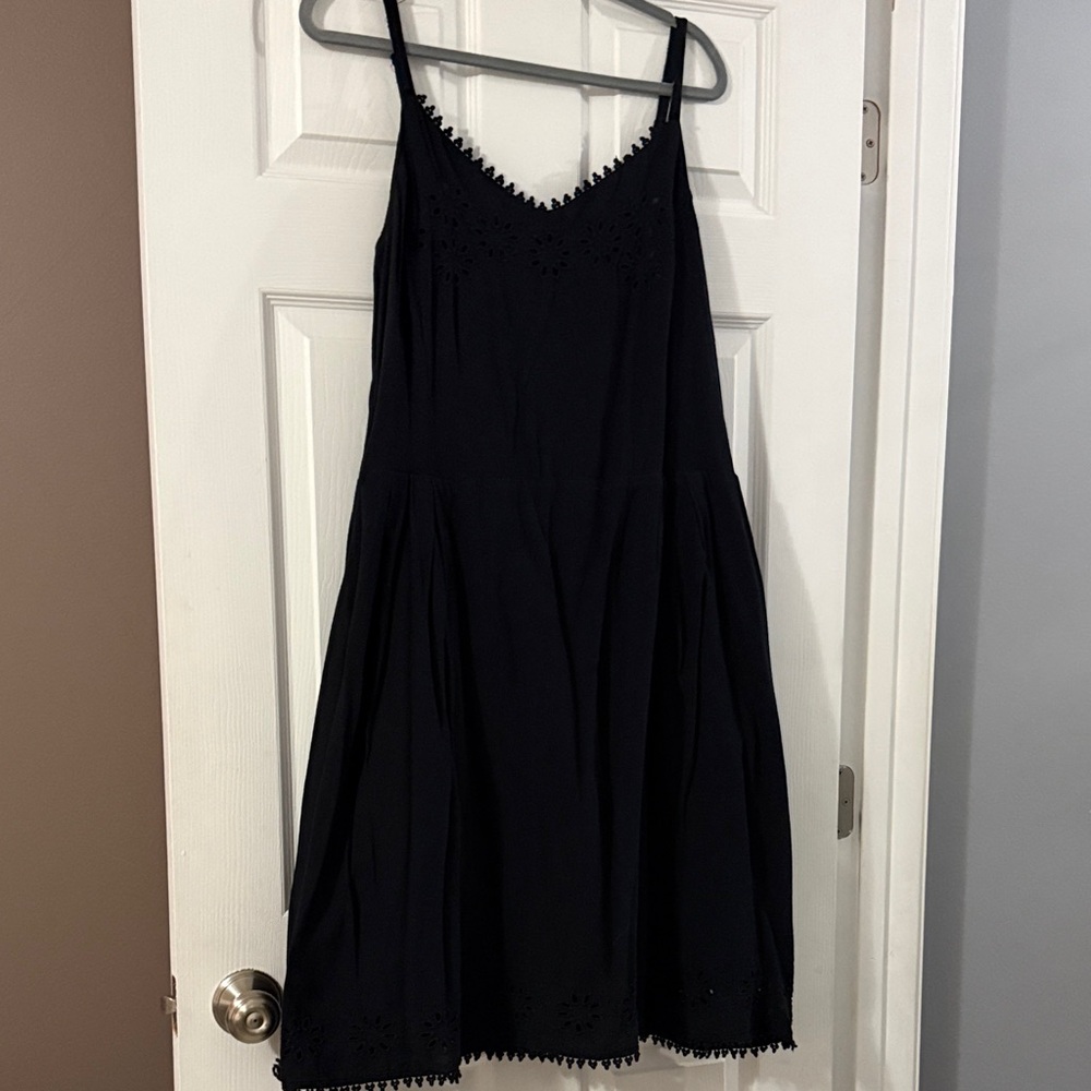 Old Navy Black Eyelet Maxi Slip Size 3X